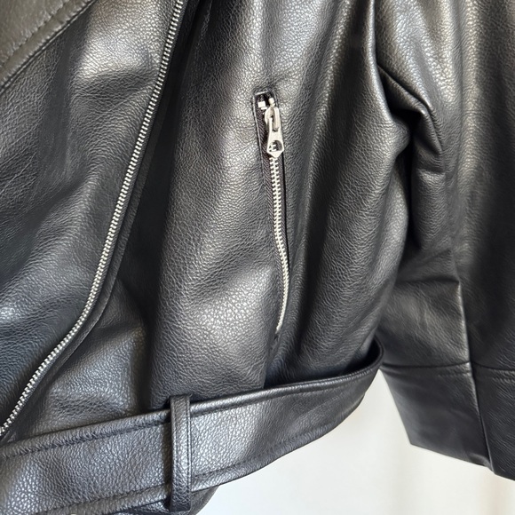 FAUX LEATHER CROPPED JACKET - Picture 5 of 7